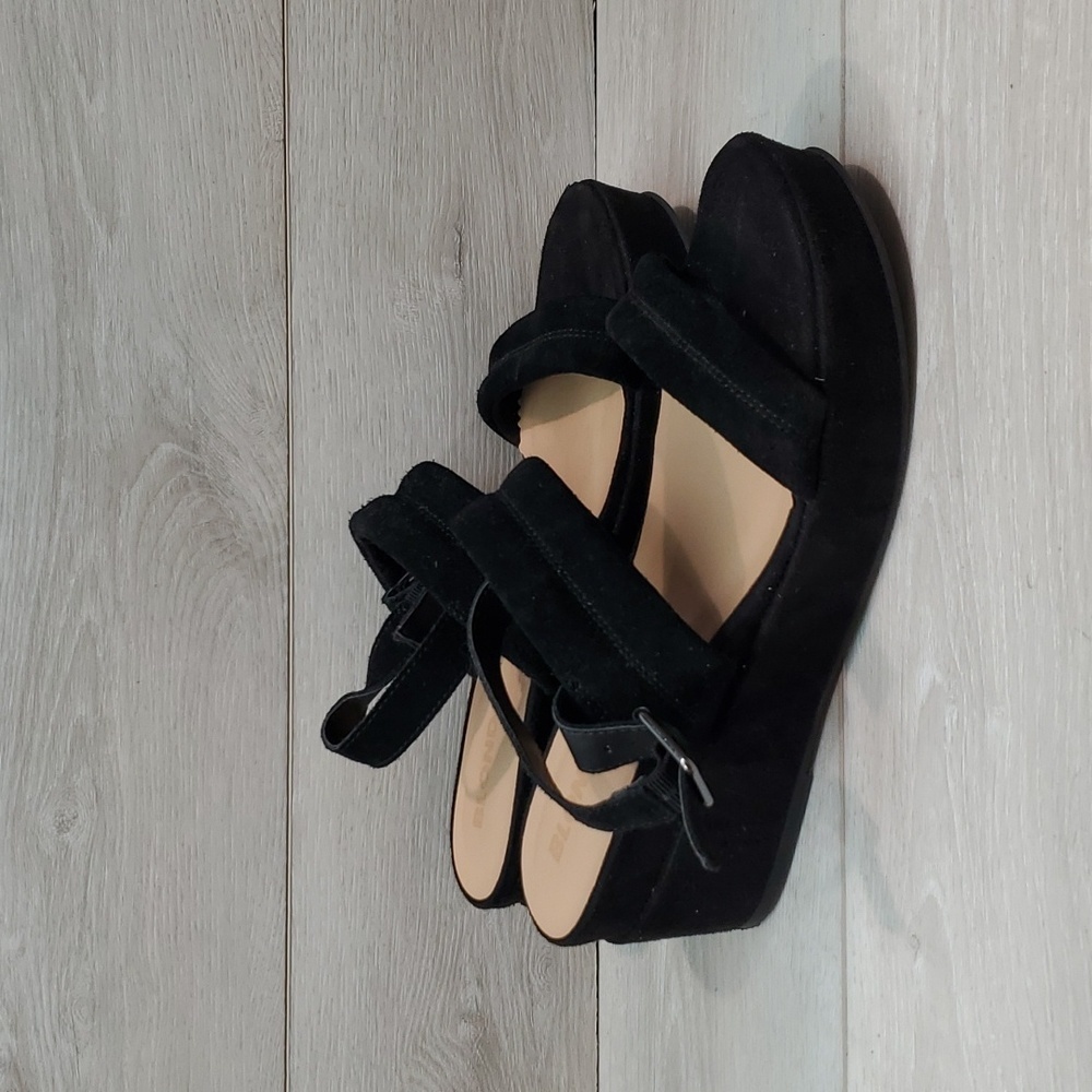 Blondo Womens Nyla Suede Platform Sandals shoes sz 8.5